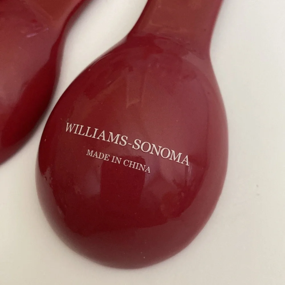 Williams Sonoma Red Christmas Measuring Spoon Set